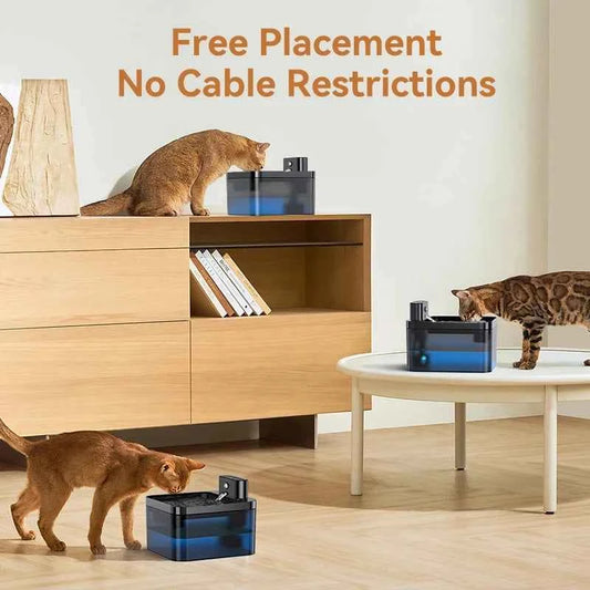 Wireless Automatic Cat Water Fountain 2600mAh Pet Water Dispenser For Dog Cat Infrared Sensor Smart Pet Drinkier Fountain
