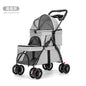 Double Decker Pet Stroller for 2 Dogs Cats, Lightweight Foldable Travel Carrier, Detachable Upper/Lower Pet Trolley for Outdoor