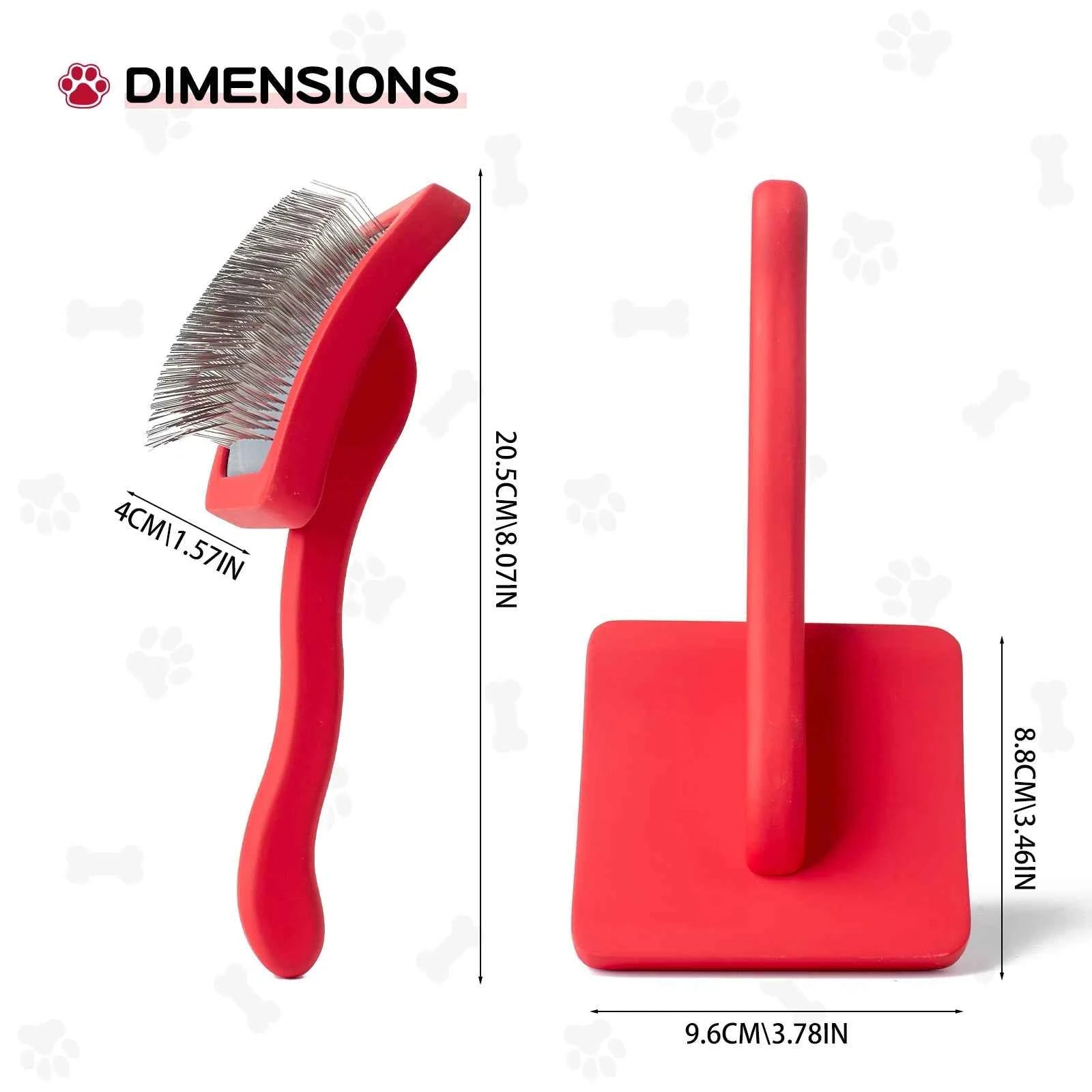Professional Pet Dog Slicker Brush Soft Massage Grooming Stainless Steel Pins Cat Dog Comb Dematting Shedding Fur Undercoat