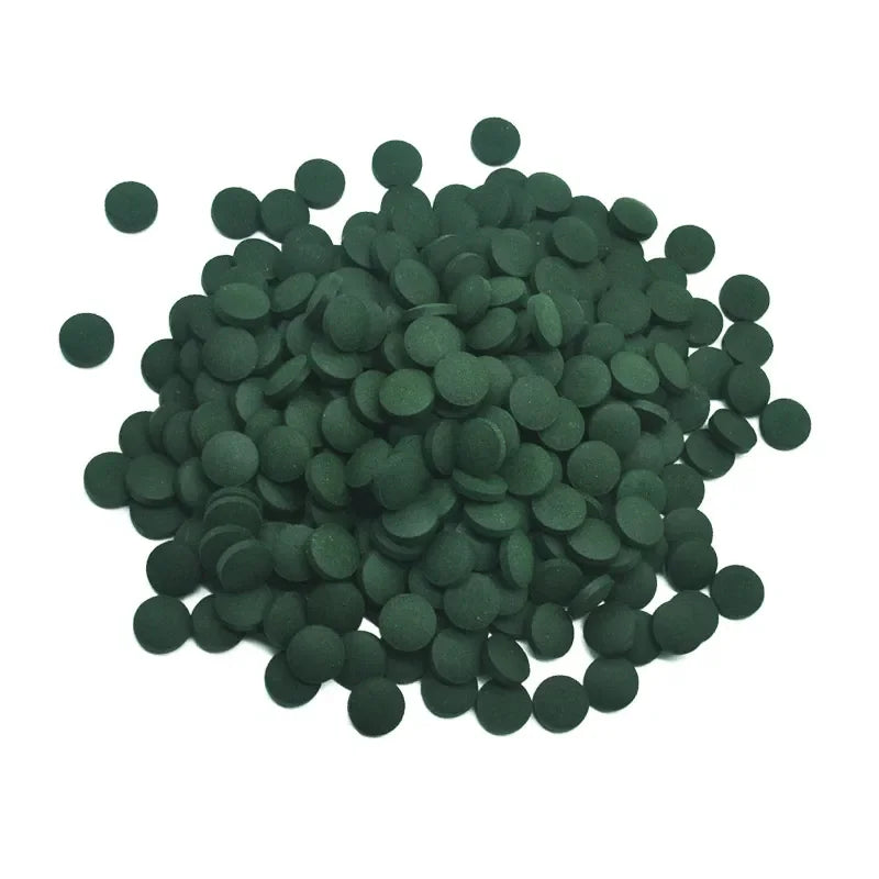 100pcs High Purity Spirulina Tablets Spiral Seaweed Enrichment Favorite Pets Food Fish Crystal Red Shrimp Fish Food Aquarium
