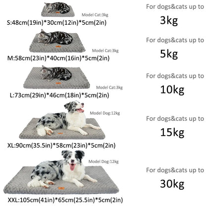 Removable Pet Bed for Medium Dog Non-slip Cat Sleeping Mat Winter Warm Small Dog Cushion Full Cat Bed Cushion Accessories