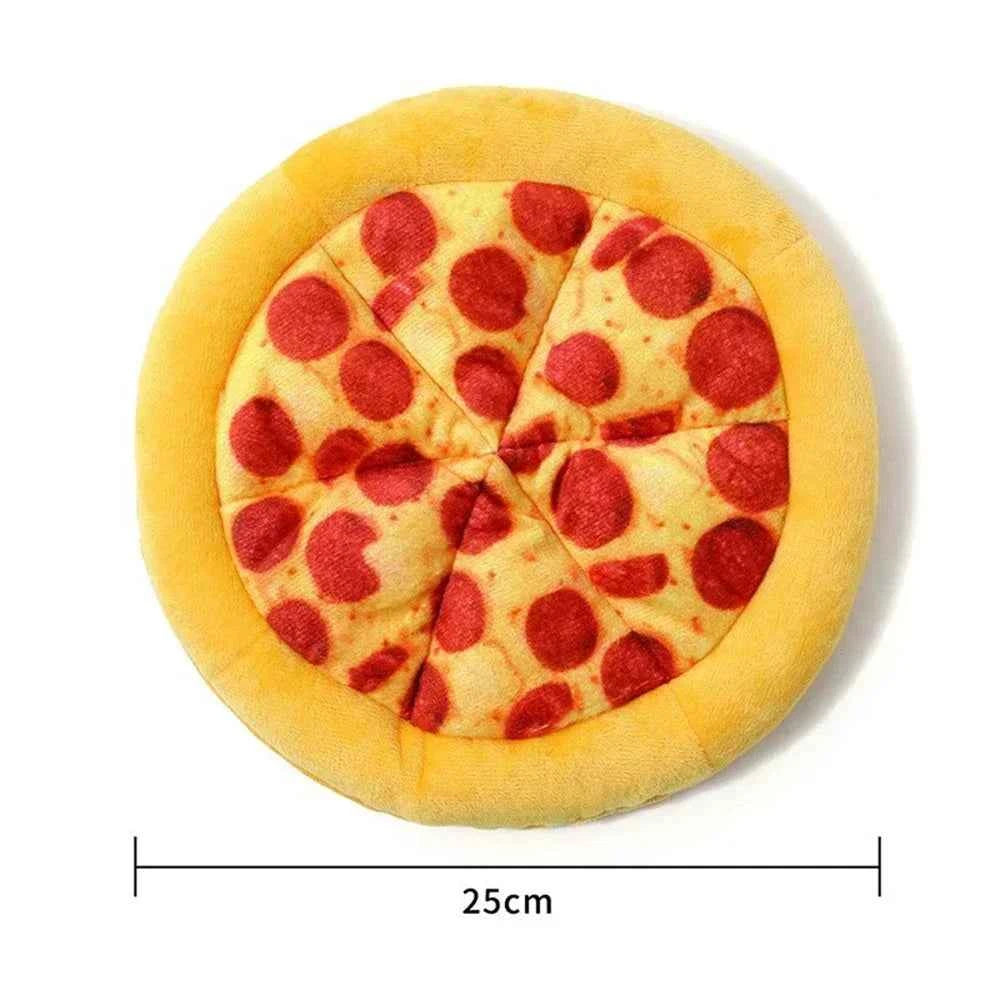Dog Toy Plush Pizza Shape Pet Squeaky Sound Toys for Small Large Dogs Puppy Teeth Cleaning Chew Toy Pet Supplies