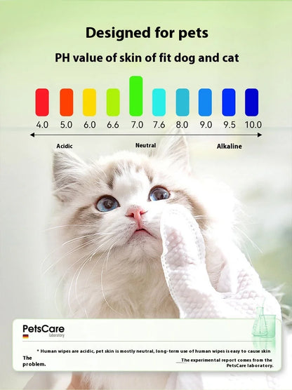 Pet Unwashed Gloves, Dog Bath Deodorizing, Cat Puppy and Kitten Dry Cleaning, Paw Wet Wipes, Cleaning Supplies 6 Pieces