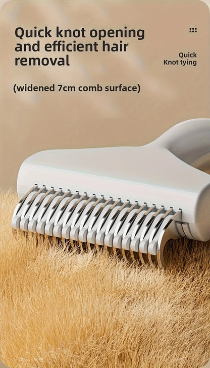 1PC Stainless Steel Dog Hair Removal Brush for Long Hair Breeds Puppy Cat Comb Pet Grooming Products Curved Design
