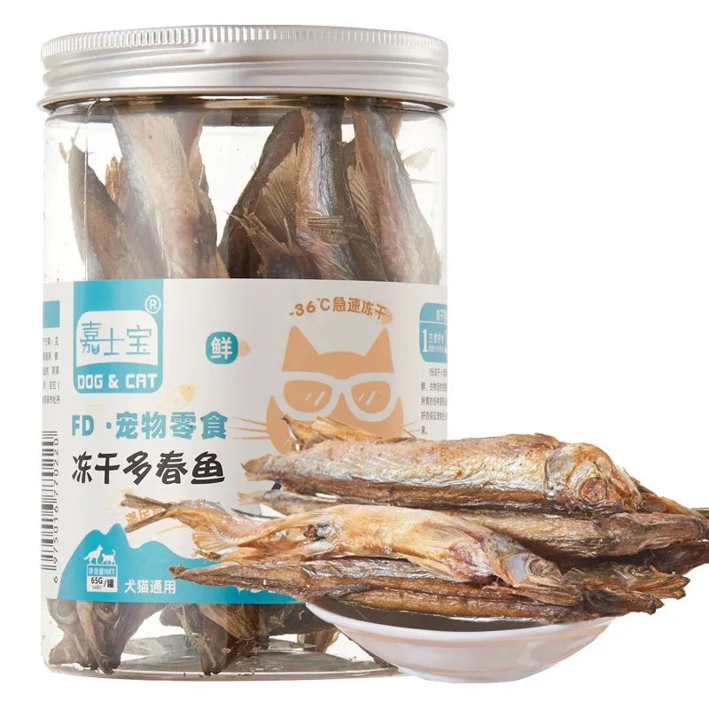 Pet Freeze Dried Chicken Breast Salmon Eel Duck Meat Beef Liver Yolk Granules Rich Nutrition Dog Fat Long Meat Food Cat Snacks