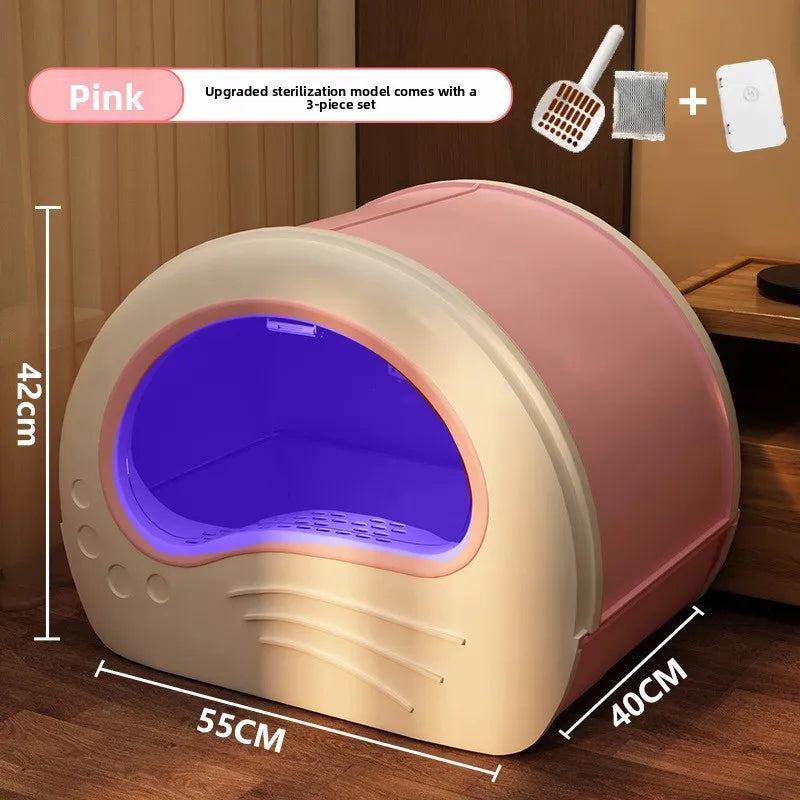 Self Cleaning Cat Litter Box Extra Large Fully Enclosed Drawer Dual Side Doors Odor Control  Cat Toilet Arenero Gato Pet Items
