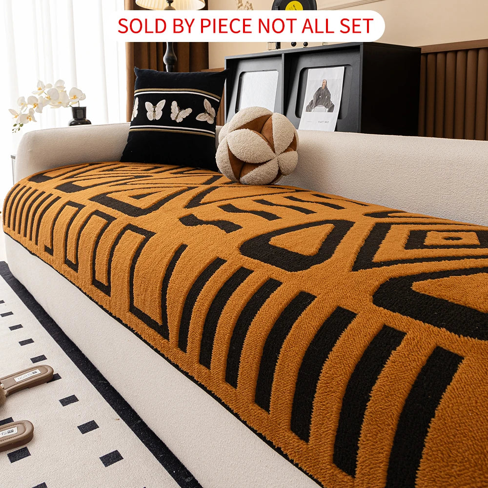 Winter Short Velvet Sofa Cushion Non-Shedding Slip-resistant Home animal feiendly Protection Cover for Living Room Furniture