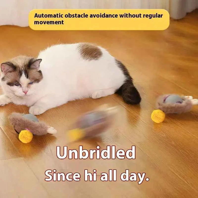 Electric Cat Toys,Hide and Seek Kitten Toy,Chirping&Motion Activated Interactive Cat Toy,Cats Hiding Cover Exercise Toys