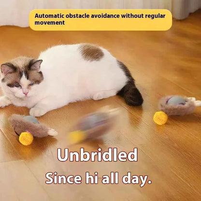 Electric Cat Toys,Hide and Seek Kitten Toy,Chirping&Motion Activated Interactive Cat Toy,Cats Hiding Cover Exercise Toys