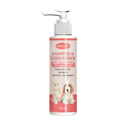 Gentle 2-in-1 Puppy Shampoo & Conditioner with Vitamins & Aloe - Hypoallergenic Formula for Soft, Shiny Coats & Moisturized Skin