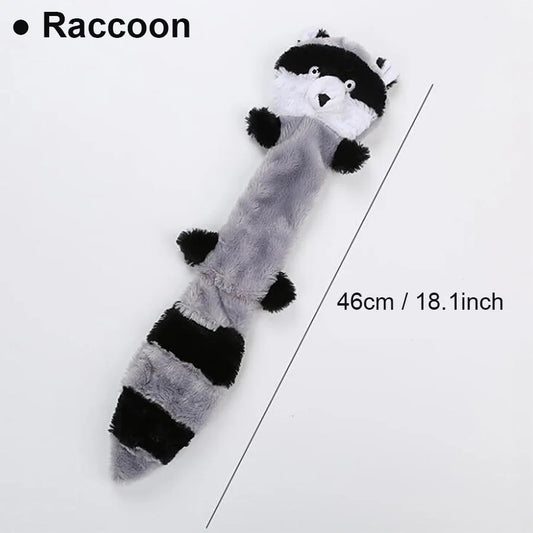 Squirrel, Raccoon & Fox Plush Squeaky Dog Toy Set – Bite-Resistant Cartoon Toys for Small & Medium Dogs - Pet Suppie