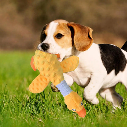 Dog Toys For Aggressive Chewers Duck Shape Aggressive Puppy Chew Toy Bite-Resistant Squeaky Animals Entertainment Companion For