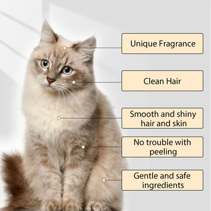YEGBONG Dog Wash Shampoo: Flea & Mite Killer, Dirt Removal - Anti-Itch, Deodorizing & Moisturizing Formula for Softening Coat