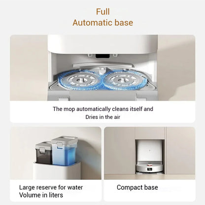 Xiaomi Robot Vacuum H40, 10,000 Pa Powerful Aspiration, Ultra-Accurate Cleaning with Navigation LDS, 2-in-1: Vacuum and Wash