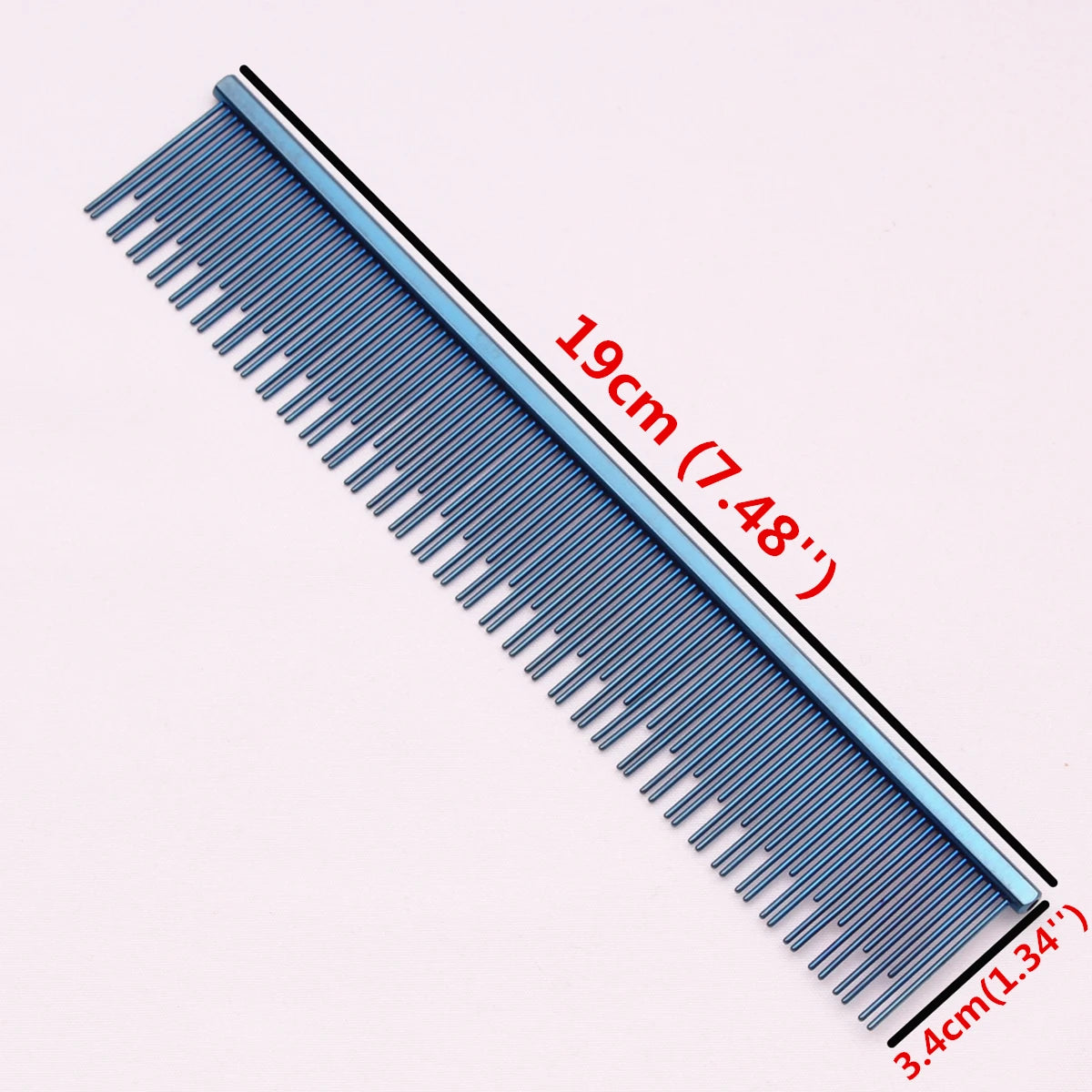 Copper Dog Grooming Combs Pet Boundary Knot Massage Tools Professional Salon Cat Hair Cleaning Crescent High Low Teeth 7817#
