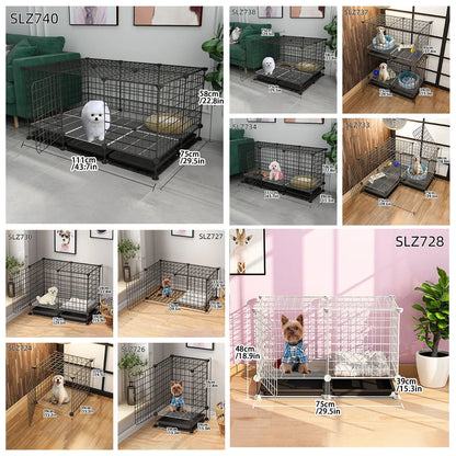 Dog Cage for Medium-Sized Dogs, Small Dogs, Indoor Teacup Dogs, Teddy, Labrador Villa Fence with Toilet, Dog Supplies