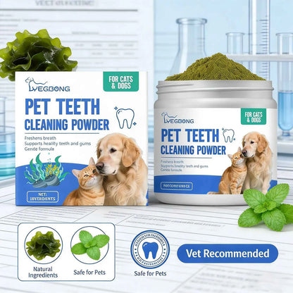 Pet Teeth Cleaning Powder Efficient Removing Dental Plaque Deeply Dissolve Dirt Inside Teeth Eliminate Oral Odor Pet Oral Powder