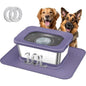 Stainless Steel Dog Water Bowl, No Spill Anti-Splash Dog Bowls with XXL Silicone Mat, Spill-Proof Slow Feeder for Messy Drinker