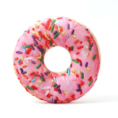 Plush Dog Toy Doughnut Pizza Shape Pet Squeaky Toys for Small Large Dogs Cleaning Teeth Puppy Chew Sound Toy Pet Supplies