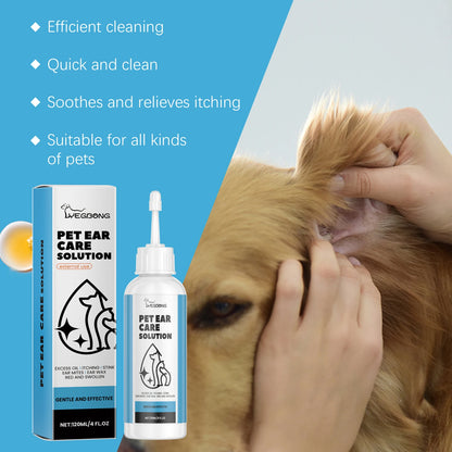 Pet Ear Cleaner Cats and Dogs Ears Cleaning Dirt Remove Mites Anti Infections Ear Drops Ear Deodorizing Pet Cleaning Products