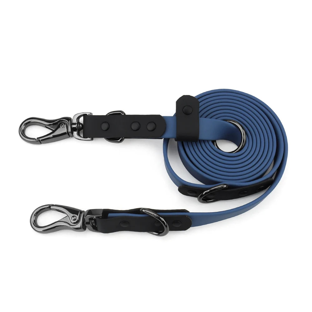 Waterproof Dog Leash with 2 Hooks for Walking,Adjustable for Traffic Control Safety Durable and Odor Proof for Medium Large Dogs