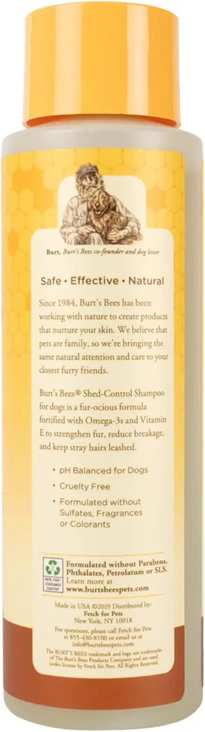 Deshedding Dog Shampoo with Omega-3 & Vitamin E, 99.7% Natural, 16 oz