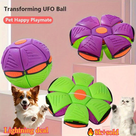 1pc Deformed UFO UFO Dog Toy - Durable Plastic Interactive Pet Playmate, Suitable for Training and Behavior