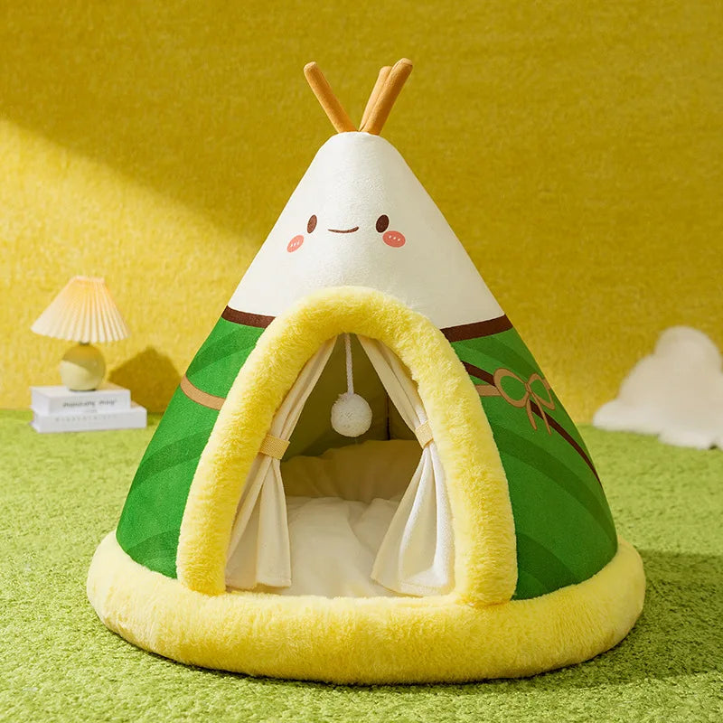 Dog Nest Warm Dog Bed Four Seasons Universal House Type Triangle Tent Closed Cat Nest Dog House Cat Mat Dog Mattress Cat Bed