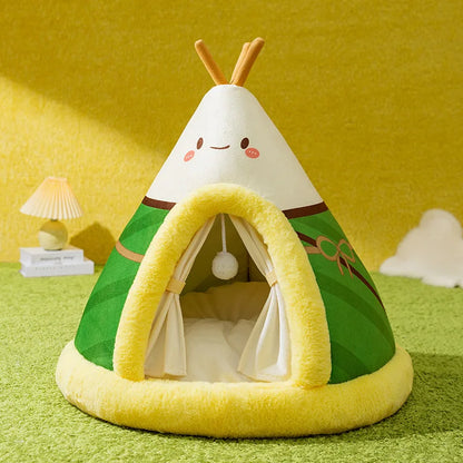 Dog Nest Warm Dog Bed Four Seasons Universal House Type Triangle Tent Closed Cat Nest Dog House Cat Mat Dog Mattress Cat Bed