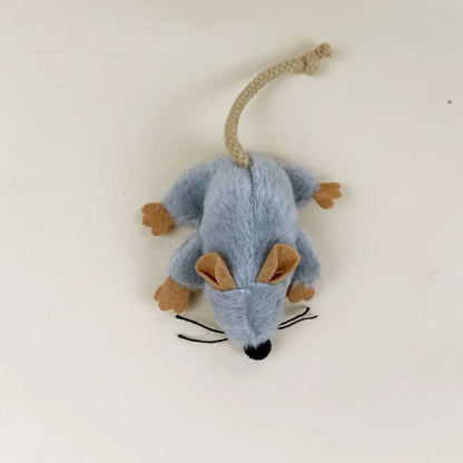 Interactive Cat Toys Plush Mice Playthings Gray Mouse Shape Kitten Toy for Indoor Cat Plush Mouse Cat Toys Cat Chew Toy