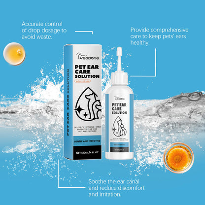 Pet Ear Cleaner Cats and Dogs Ears Cleaning Dirt Remove Mites Anti Infections Ear Drops Ear Deodorizing Pet Cleaning Products