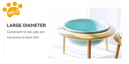 Cat Supplies Food Water Bowl Pet High Foot Feeding Dish Cats Dogs Ceramics Feeder Elevated Cat Ceramic Bowls Height Adjustable