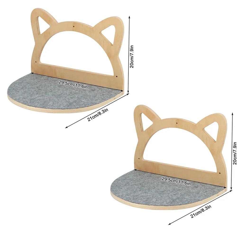 Wall Mounted Cat Scratching Hammock House Activity Tree Tower Sisal Scratcher Posts Rope Ladder Pet Furniture Indoor Cat Walkway