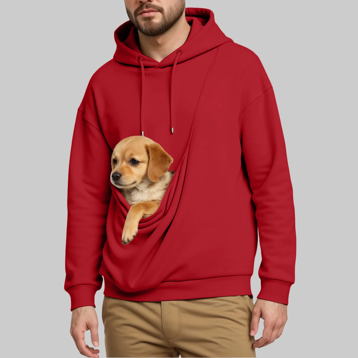 New Comfortable Sweater For Men Unisex Cat And Dog Bag Hooded Sweatshirt Pocket Pet Bag Holder Sweatshirt мужская одежда
