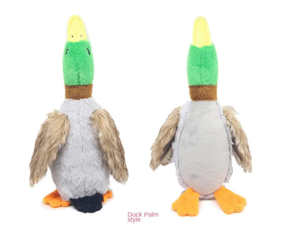 1pc Dog Chew Toys Cute Plush Duck Sound Toy Stuffed Squeaky Animal Squeak Dog Toy Cleaning Tooth Dog Chew Rope Pet Accessories