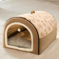 Dogs Bed Nest Detachable Plush Cotton Puppy Shelter Comfortable Large Dog Bed House Winter Cat Bed Castle Dogs Cats Pet Supplies