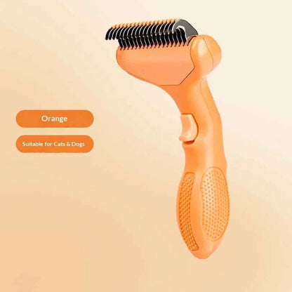 Pet comb cat-specific de-hair comb dog hair thinning brush grooming tool stainless steel cat hair removal brush pet supplies