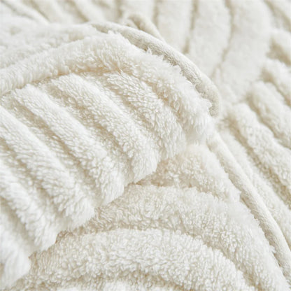 Tuffed Fleece Jacquard Sofa Cover, Winter Thickened Slipcover Soft and Comfortable Modern Fleece Non-Slip Sofa Towel