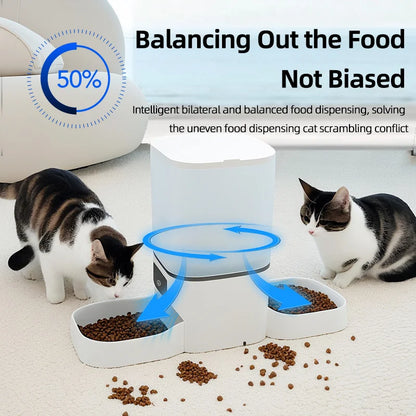 Automatic pet feeder 6L capacity smart timer Tuya control food dispenser with stainless steel bowl dog and cat feeding supplies