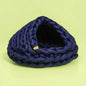 Cute Cat Bed Nest Small Dog Kennel Winter Thick House Weaving Pet Puppy Sleeping Bag Super Soft Cat Sleeping Bed Pet Cushion