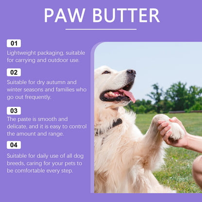 YEGBONG Paw Care Cream for Dogs Deep Moisturizing Improve Drying Not Slipping Coconut Oil Natural Ingredients Pet Paw Balm 30g