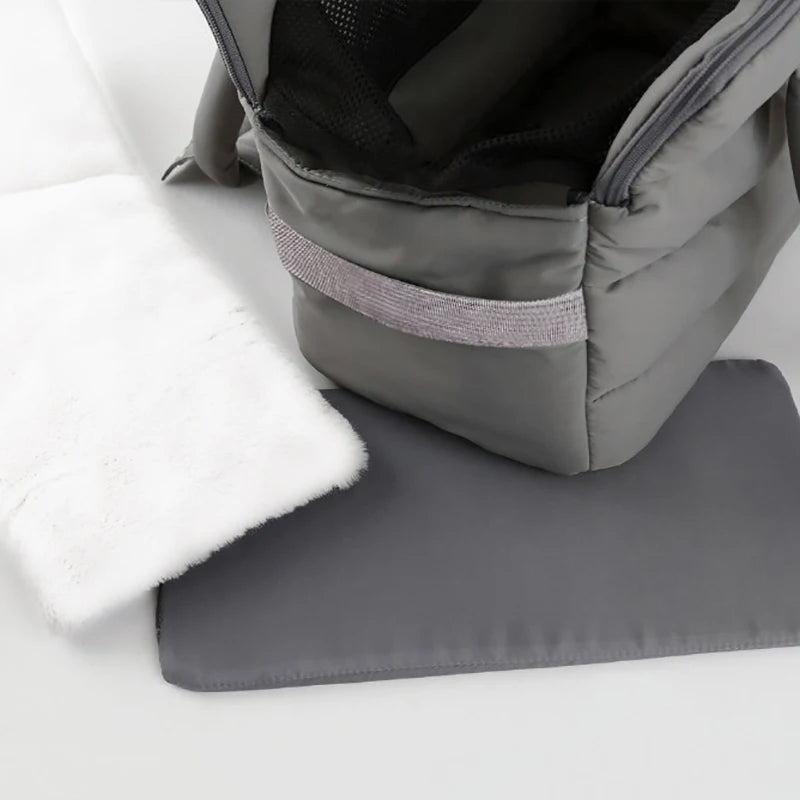 Original Pet Handle Bag For Puppy And Cat Winter Pet Carrier Bag Windproof Warm Portable Pet Travel Bag With Warm Mat