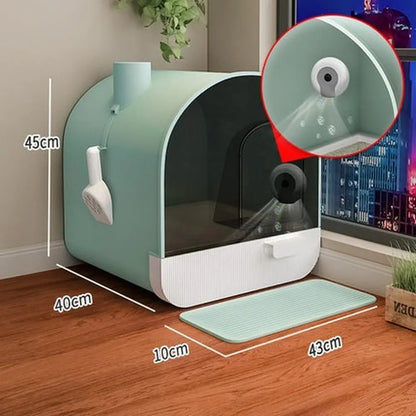 Fully Enclosed Cat Toilet Automatic Whole House Deodorizing Sterilization Type Smart Cat Litter Box Extra Large Splash-Proof