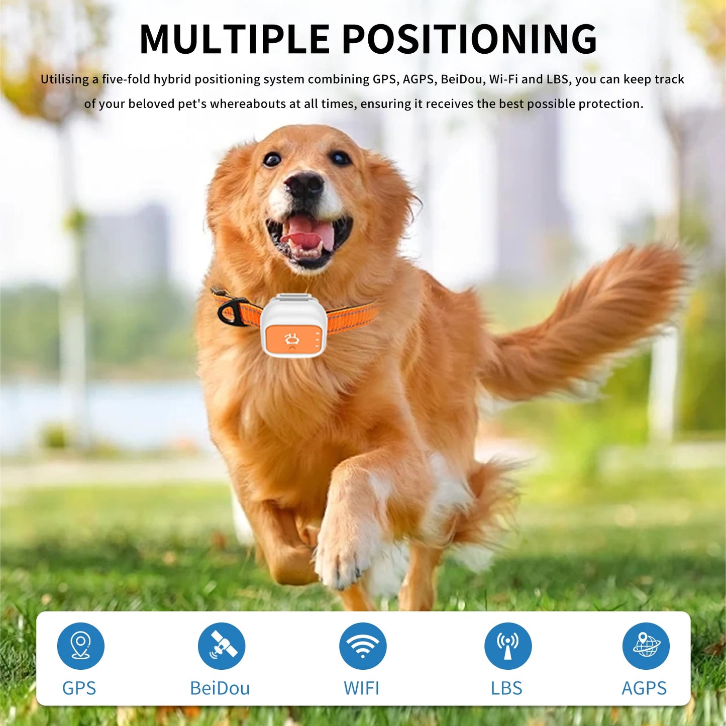 4G GPS Precision Positioning For Pets Dogs Cats Realtime GPS Tracking Electronic fence App Based Wireless Dog Fence Collar