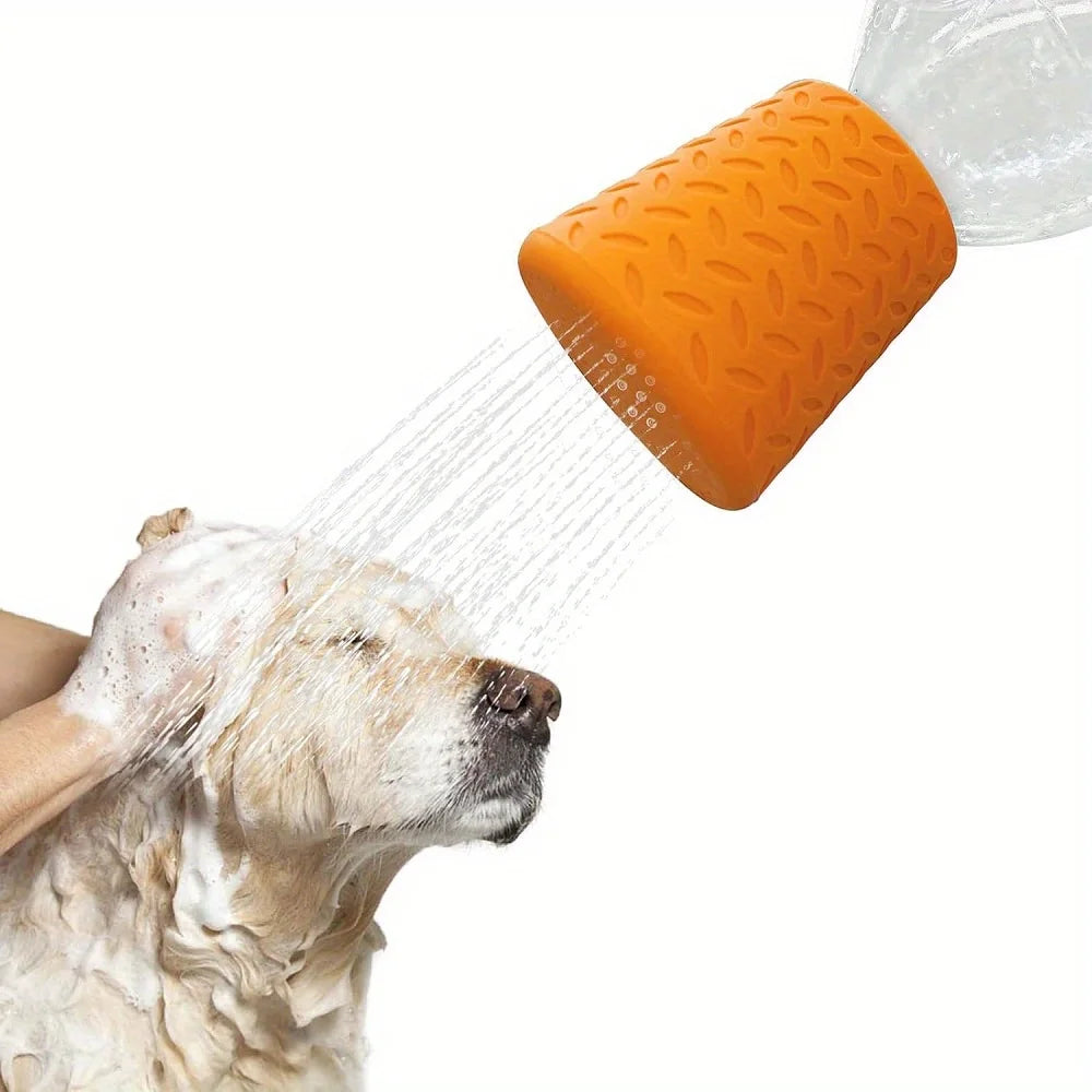 Portable Pet Shower Head - Adjustable Silicone Bath Sprayer for Dogs and Cats, Gentle Water Flow for Outdoor & Indoor Pet