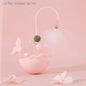 Cat Toys Wobble Treat Dispenser Feather Teaser Wand Catnip Balls Self Play Boredom Buster for Cats Pet Safe