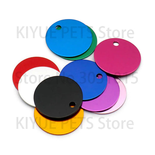 Wholesale 100PCS Pet Supplies Round Tags Cat Collar Pendants Can Be Personalized With Laser Engraving For Dog Identity