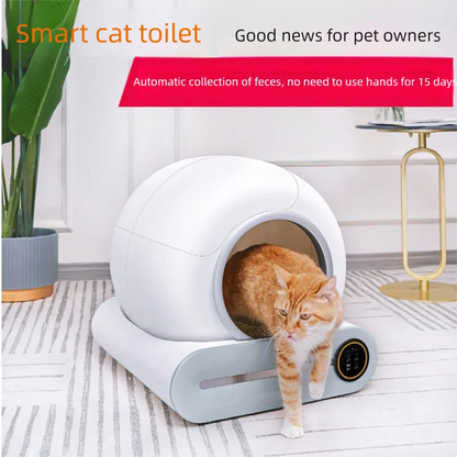 Smart Cat Litter Box, Automatic Self-Clean with APP Control, Large Enclosed Odor-Free Cat Toilet
