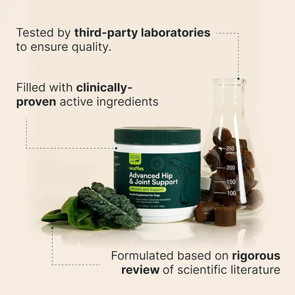 Chewable Dog Hip & Joint Supplement - Glucosamine & Chondroitin Chews - Dog Joint Supplements & Vitamins - Extended Joint Care (