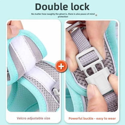 Pet Things Cat Accessories Cute Adjustable Cat Collar and Leash Set for Walking Safe Reflective Soft Comfortable Vest